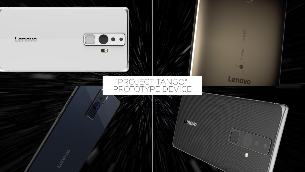 This prototype Project Tango smartphone was announced by Google and Lenovo at CES 2016. (Image courtesy of Lenovo.)